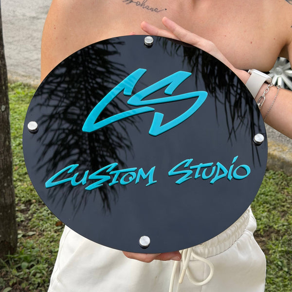 Custom Acrylic Wall Sign – Mirror Acrylic Logo Sign for Salon, Garage, Office, up to 35 × 24 inch — photo 4