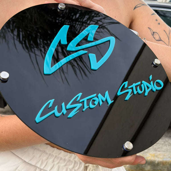 Custom Acrylic Wall Sign – Mirror Acrylic Logo Sign for Salon, Garage, Office, up to 35 × 24 inch — photo 8