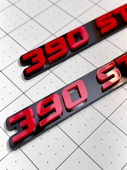 390 STROKER EMBLEMS QTY 2 FENDER EXTERIOR 390 STROKER ENGINE BADGE