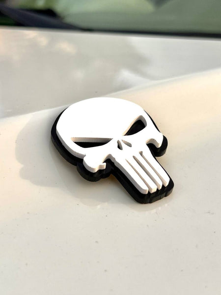 2PCS 18-24 WRANGLER JL GLADIATOR WHITE PUNISHER FENDER EMBLEM BADGE — photo 14