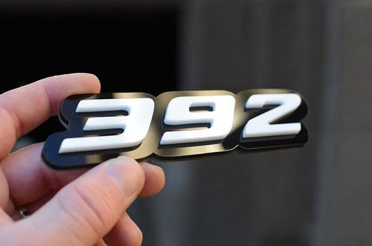 2x Black White 392 Emblems 392 Side Fender Badge 3D for 392 Emblem