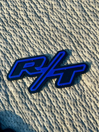 2PCS R/T DODGE CHARGER CHALLENGER MULTICOLOR EMBLEM BADGE R/T