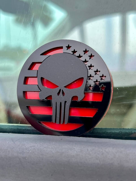 2PCS 18-24 WRANGLER JL GLADIATOR PUNISHER FENDER EMBLEM BADGE — photo 5