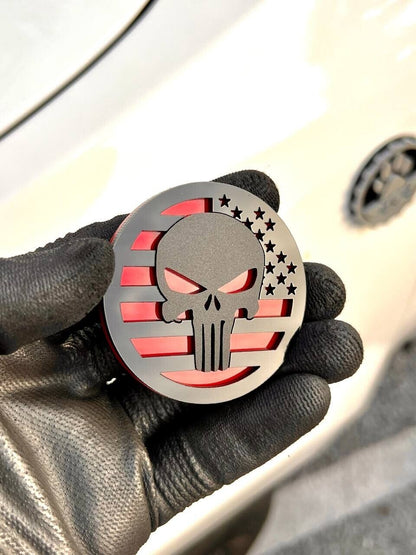 2PCS 18-24 WRANGLER JL GLADIATOR PUNISHER FENDER EMBLEM BADGE