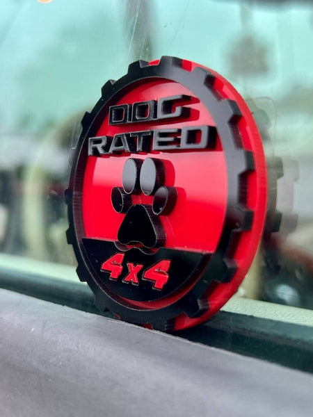 2PCS Jeep Wrangler 392 Fender RED DOG RATED 4x4 Trail Rated Emblem — photo 8