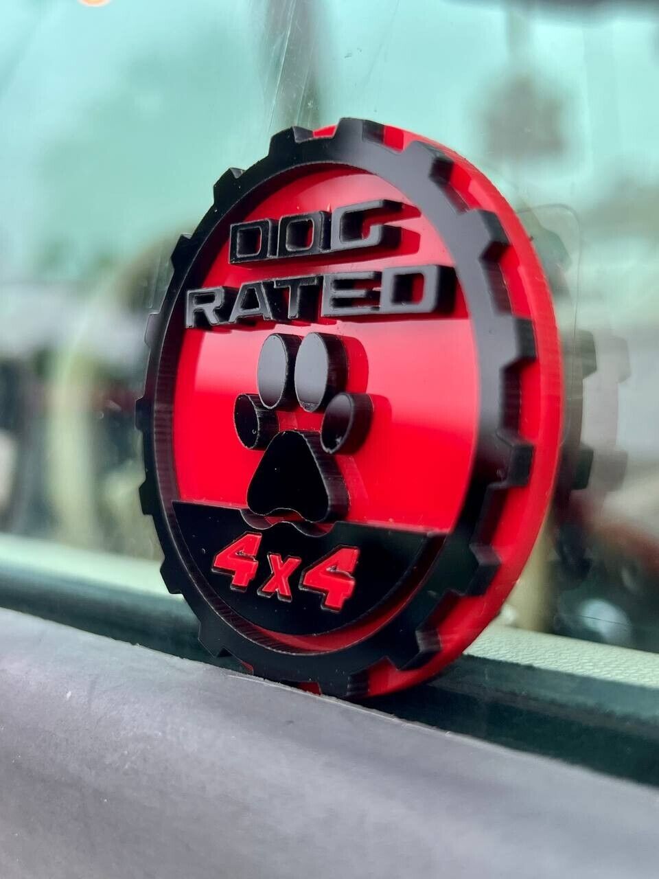 2PCS Jeep Wrangler 392 Fender RED DOG RATED 4x4 Trail Rated Emblem