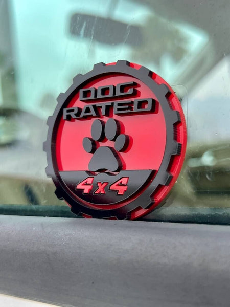 2PCS Jeep Wrangler 392 Fender RED DOG RATED 4x4 Trail Rated Emblem — photo 5