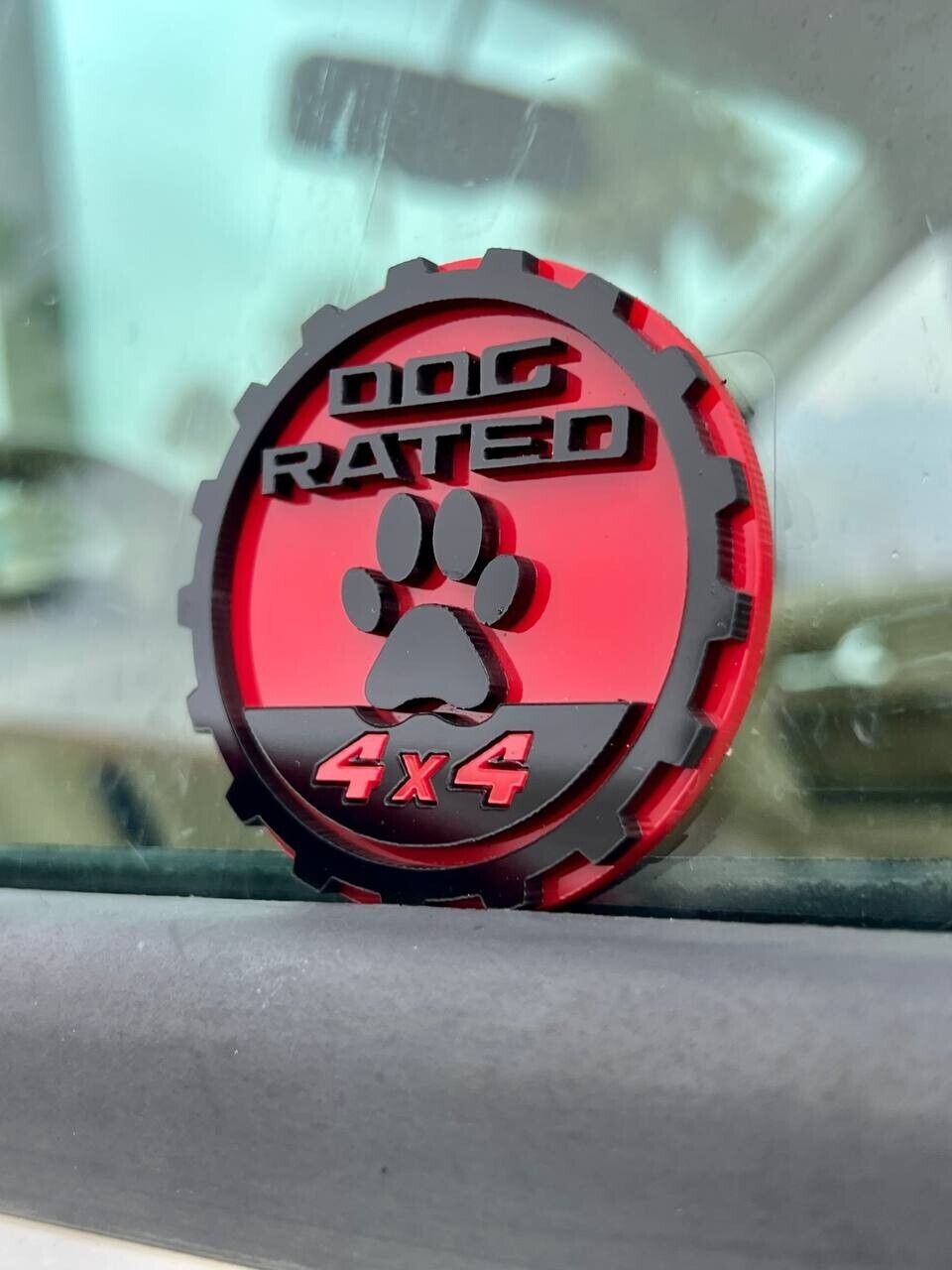 2PCS Jeep Wrangler 392 Fender RED DOG RATED 4x4 Trail Rated Emblem