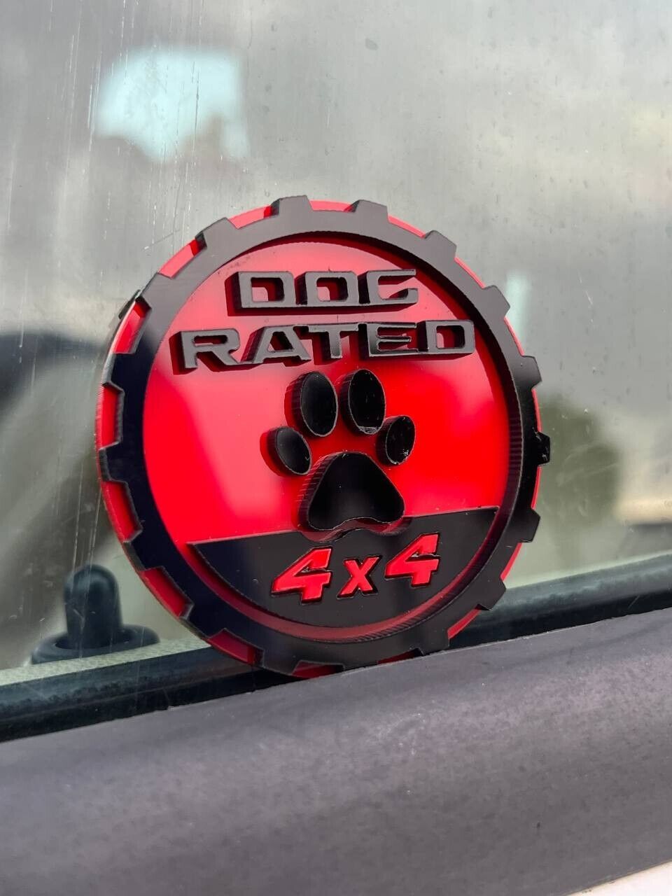 2PCS Jeep Wrangler 392 Fender RED DOG RATED 4x4 Trail Rated Emblem