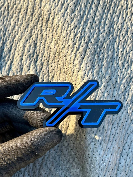 2PCS R/T DODGE CHARGER CHALLENGER MULTICOLOR EMBLEM BADGE R/T