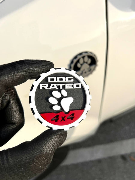 2PCS Jeep Wrangler 392 Fender DOG RATED 4x4 Trail Rated Emblem — photo 1