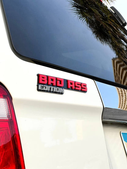 New Bad Ass Edition Emblem Car Badges Badass 3D Sticker Decal Black Red