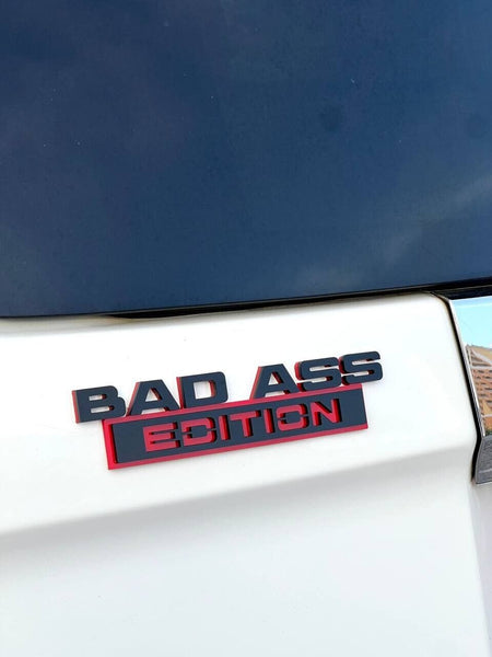 1pc New Bad Ass Edition Emblem Car Badges Badass 3D Sticker Decal Black Red — photo 9
