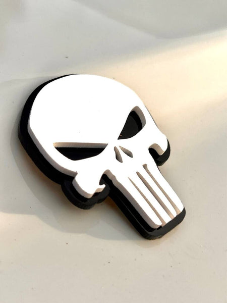 2PCS 18-24 WRANGLER JL GLADIATOR WHITE PUNISHER FENDER EMBLEM BADGE — photo 19