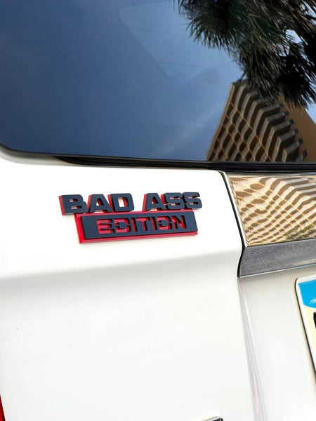1pc New Bad Ass Edition Emblem Car Badges Badass 3D Sticker Decal Black Red — photo 8