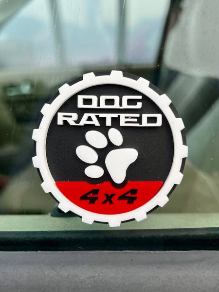 2PCS Jeep Wrangler 392 Fender DOG RATED 4x4 Trail Rated Emblem — photo 3