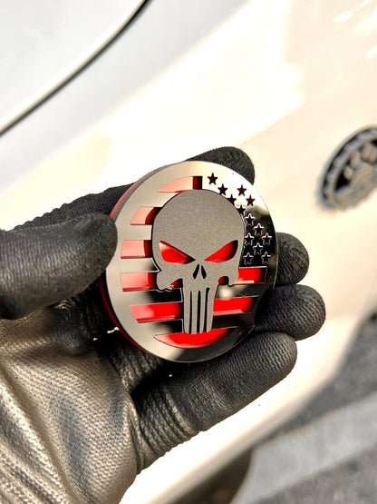 2PCS 18-24 WRANGLER JL GLADIATOR PUNISHER FENDER EMBLEM BADGE