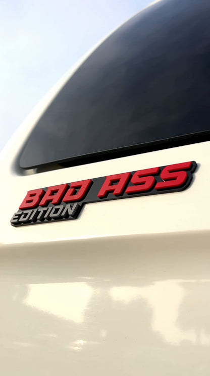 New Bad Ass Edition Emblem Car Badges Badass 3D Sticker Decal Black Red