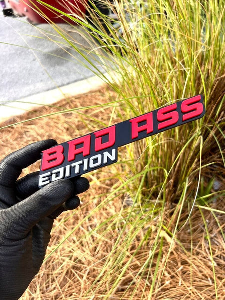 New Bad Ass Edition Emblem Car Badges Badass 3D Sticker Decal Black Red — photo 3